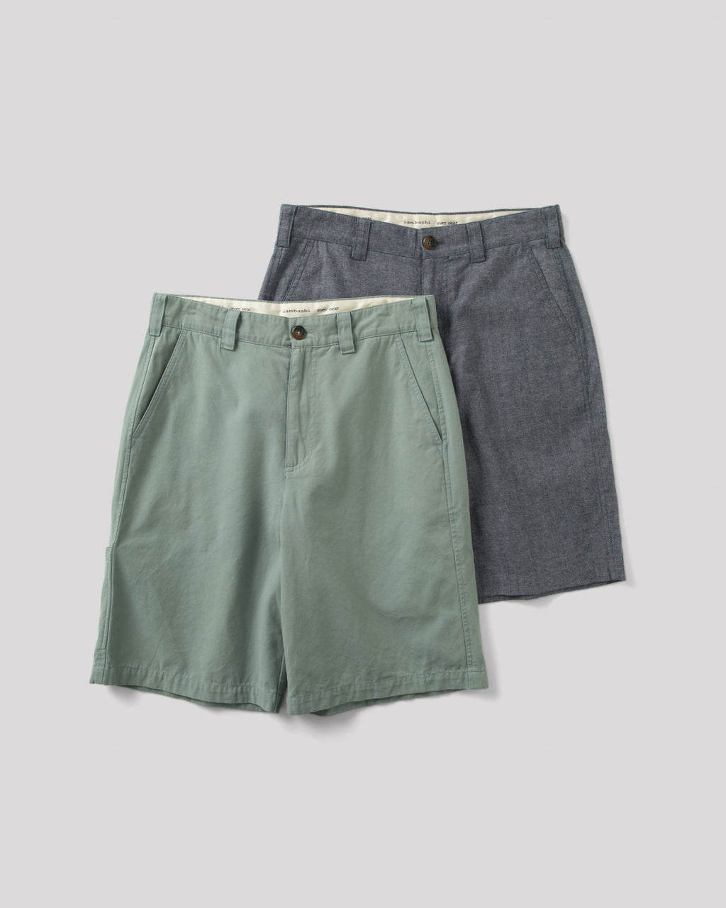 SAMBASHI - Garment Washed Linen Cotton Sanp Shorts