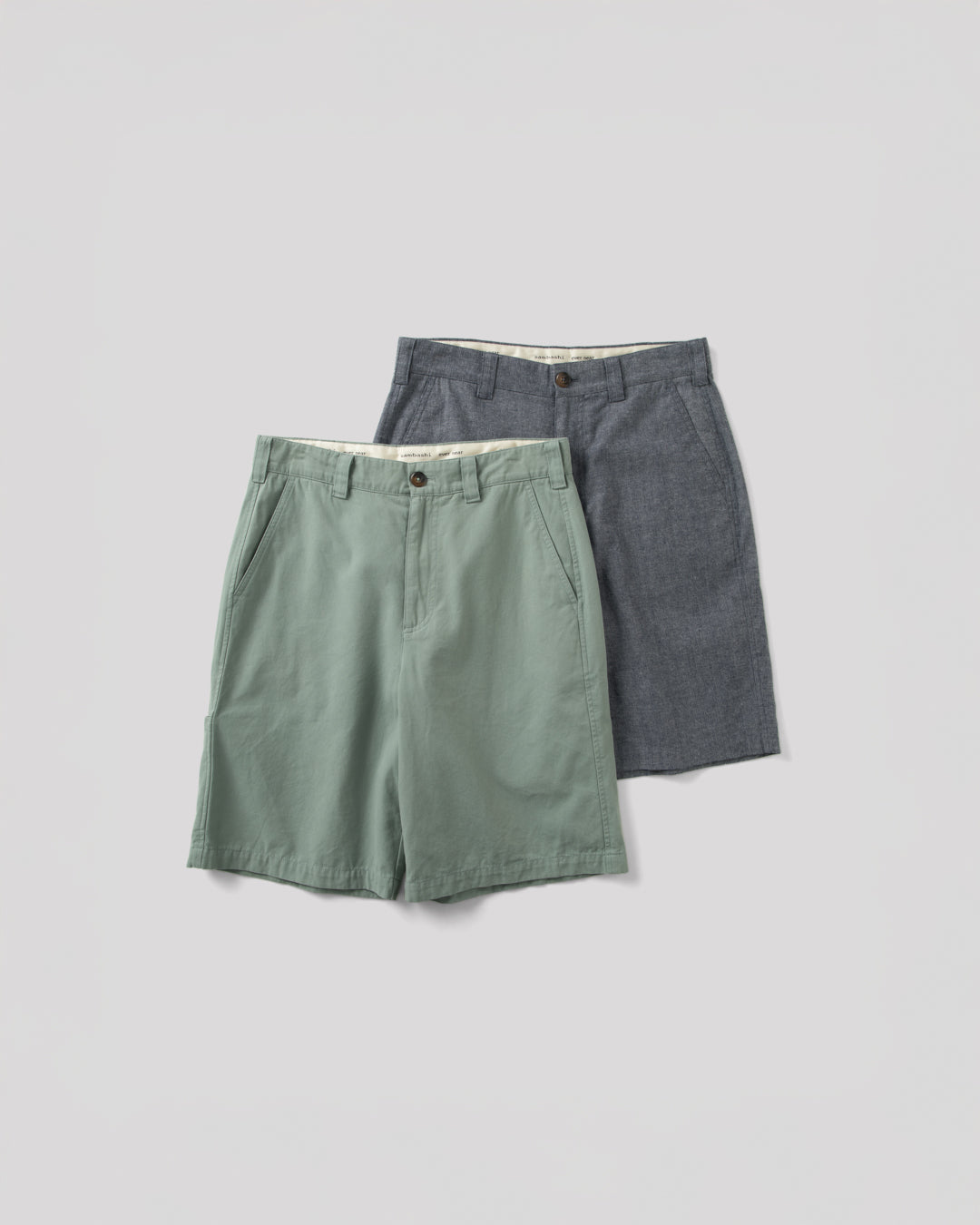 SAMBASHI - Garment Washed Linen Cotton Sanp Shorts
