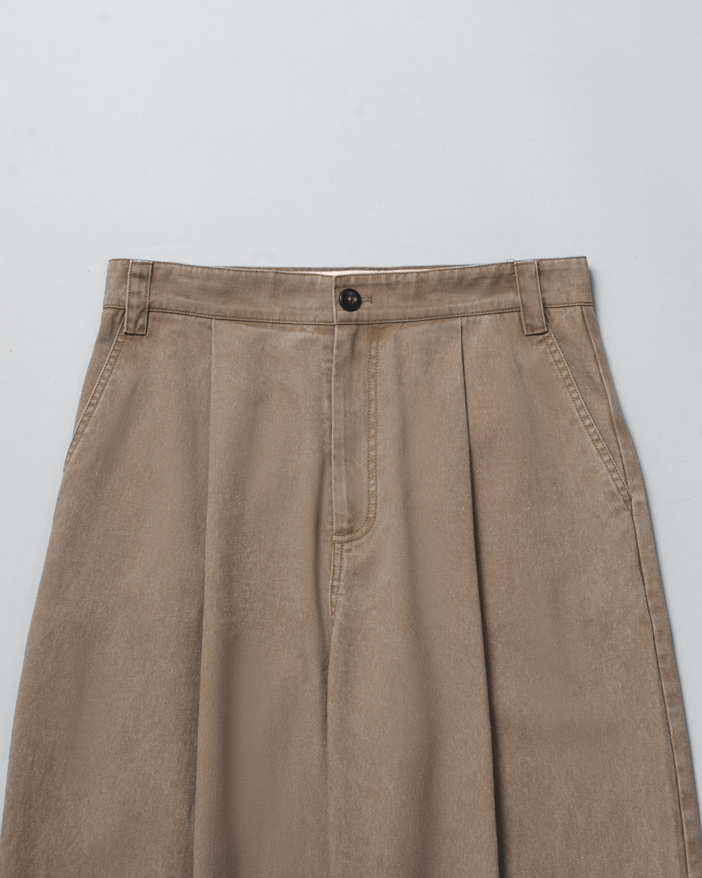 Garment Washed Twill Sanp Pants for GR - Greige