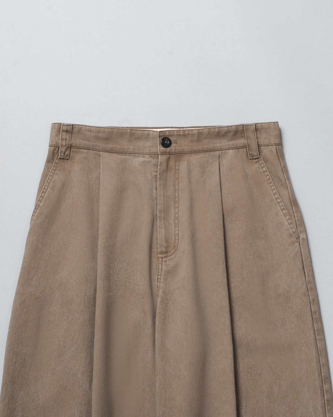 Garment Washed Twill Sanp Pants for GR - Greige