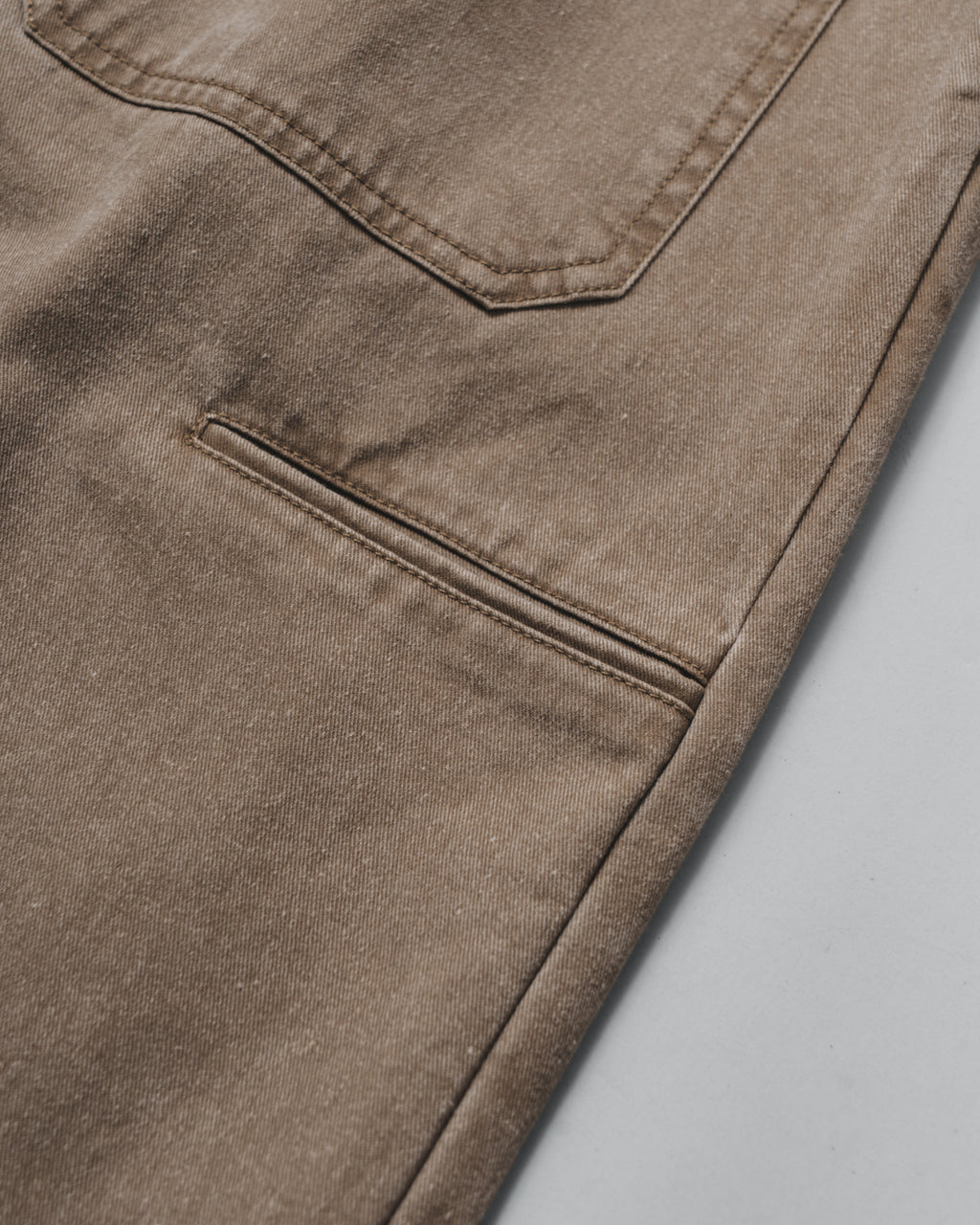 Garment Washed Twill Sanp Pants for GR - Greige