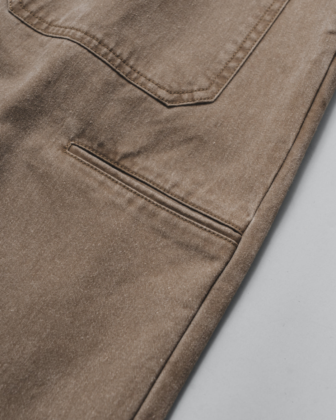 Garment Washed Twill Sanp Pants for GR - Greige