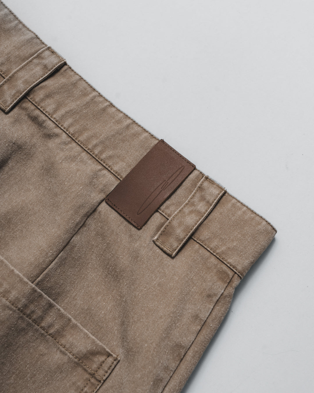 Garment Washed Twill Sanp Pants for GR - Greige