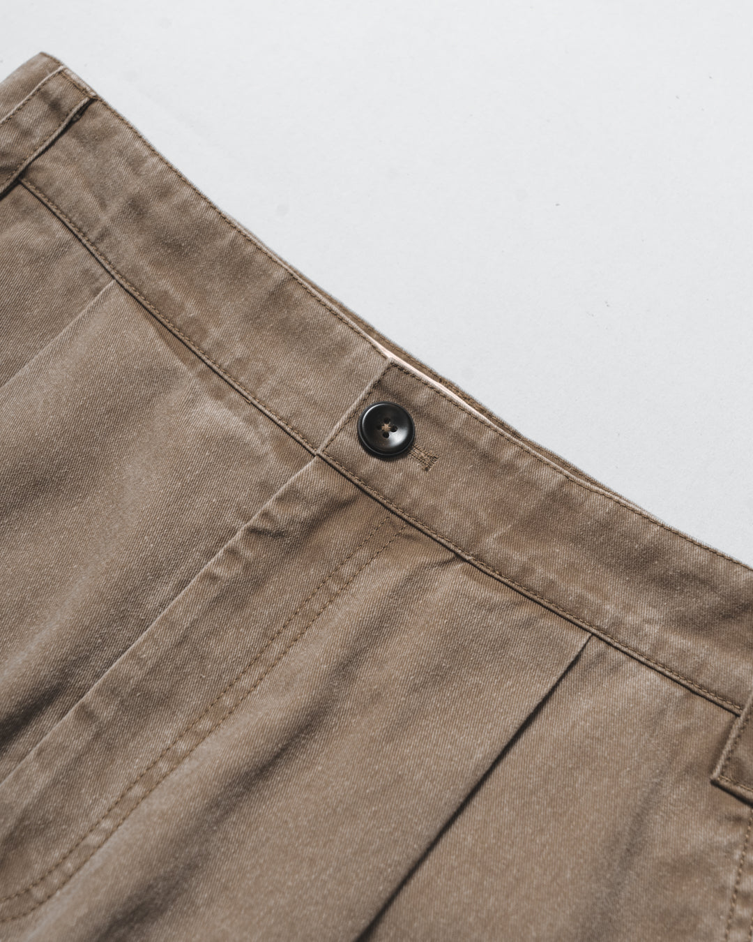 Garment Washed Twill Sanp Pants for GR - Greige