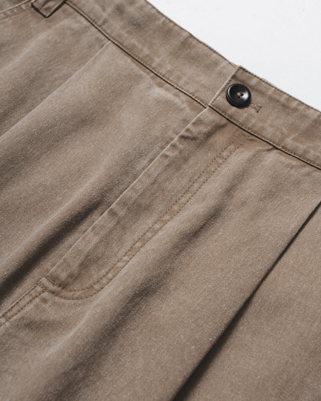 Garment Washed Twill Sanp Pants for GR - Greige