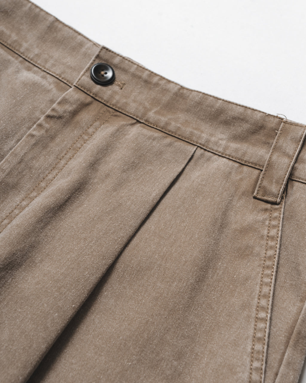 Garment Washed Twill Sanp Pants for GR - Greige