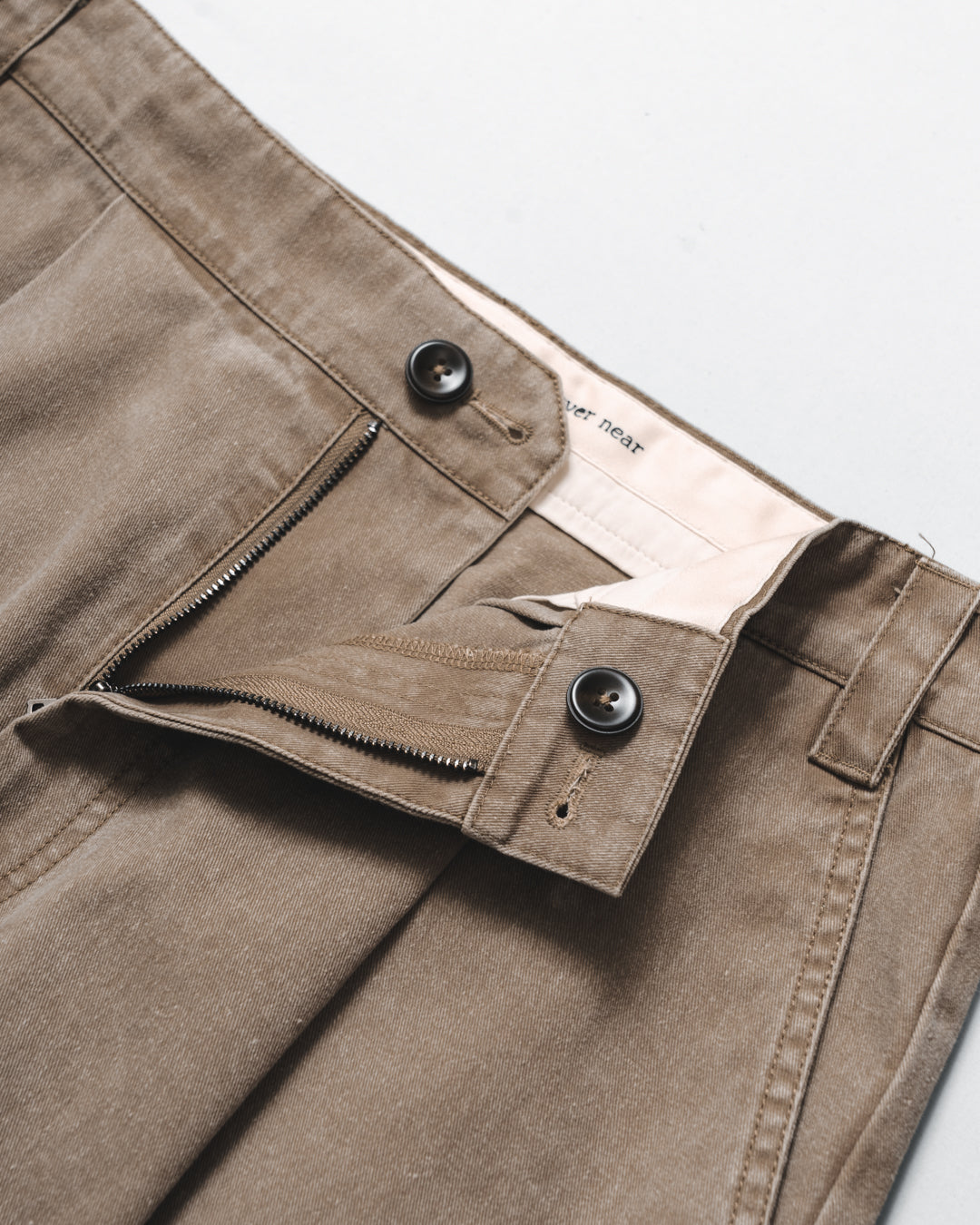 Garment Washed Twill Sanp Pants for GR - Greige