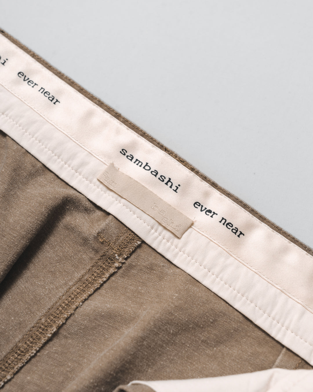 Garment Washed Twill Sanp Pants for GR - Greige