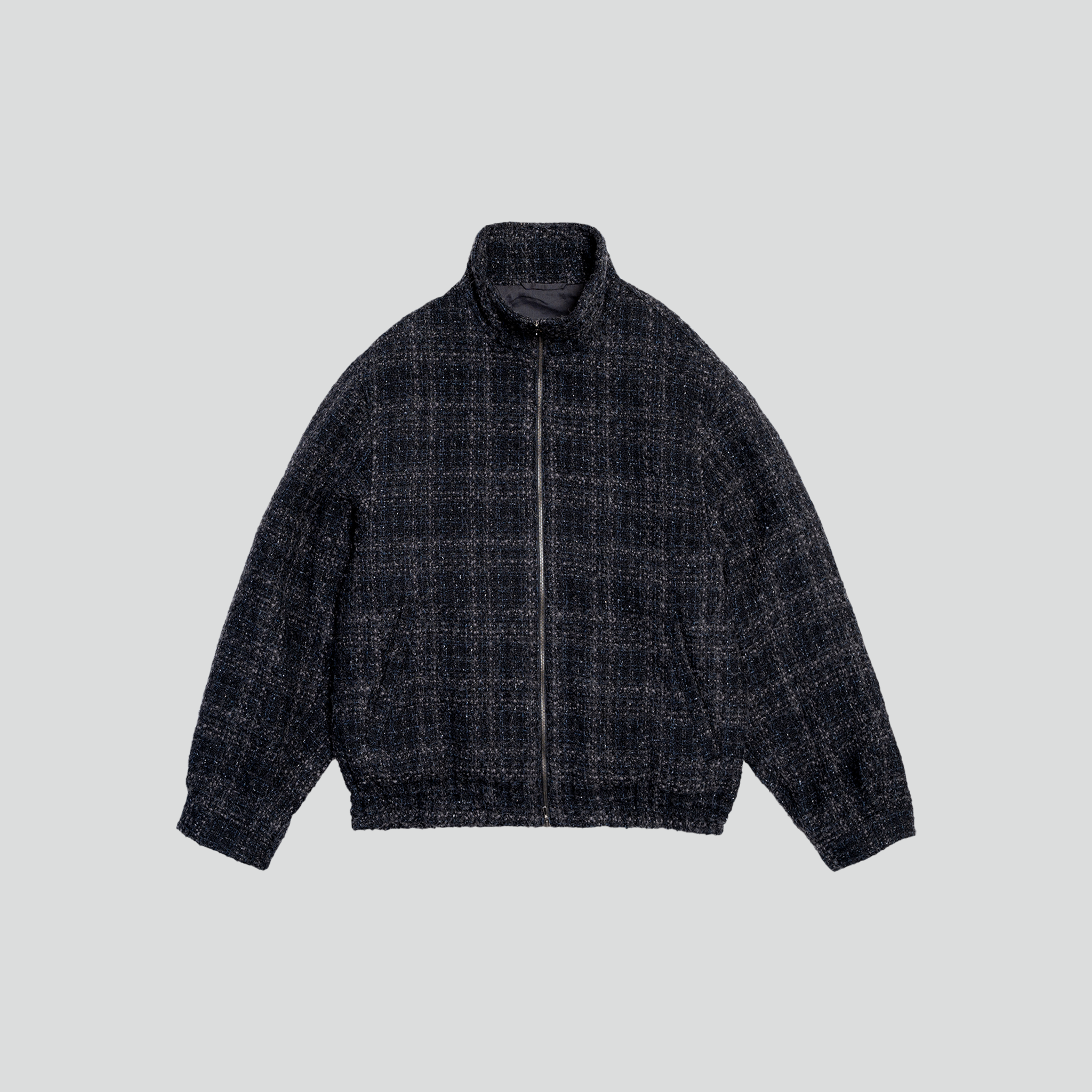 LIDNM ALPACA SILK TWEED ZIP Lidmn リドム ALPACA SILK TWEED LIDNM ALPACA SILK TWEED ZIP Lidmn リドム ALPACA SILK TWEED