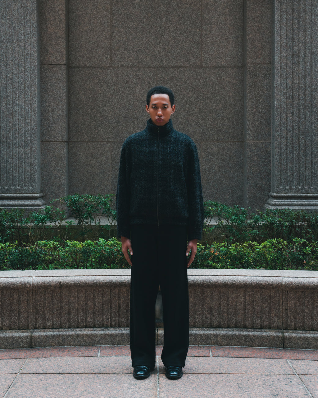 Alpaca Silk Tweed Zip
