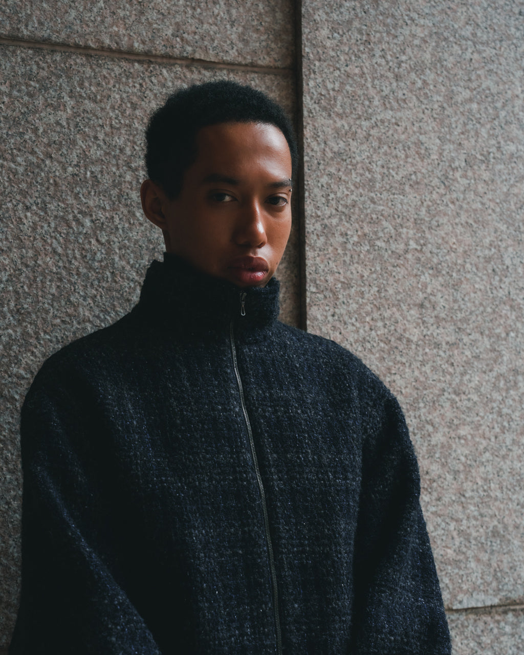 Alpaca Silk Tweed Zip