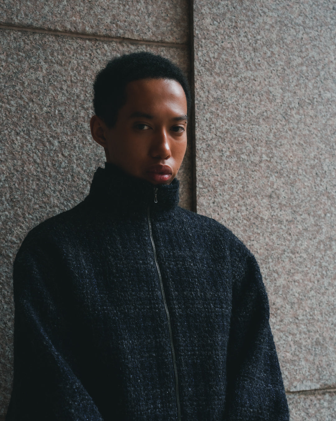 Alpaca Silk Tweed Zip