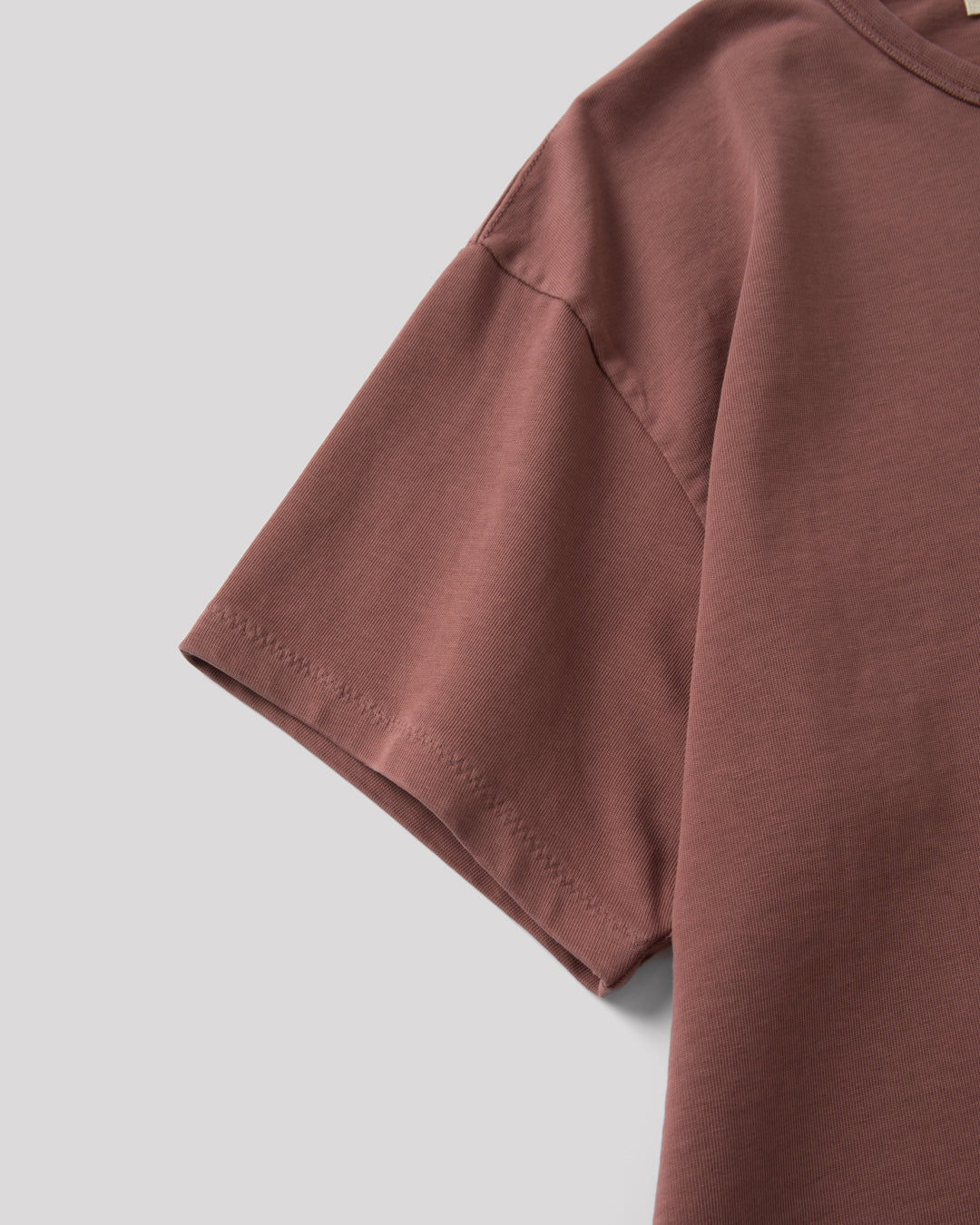 SAMBASHI - PreDye Cotton Boxy Jersey Tee (Terracotta)