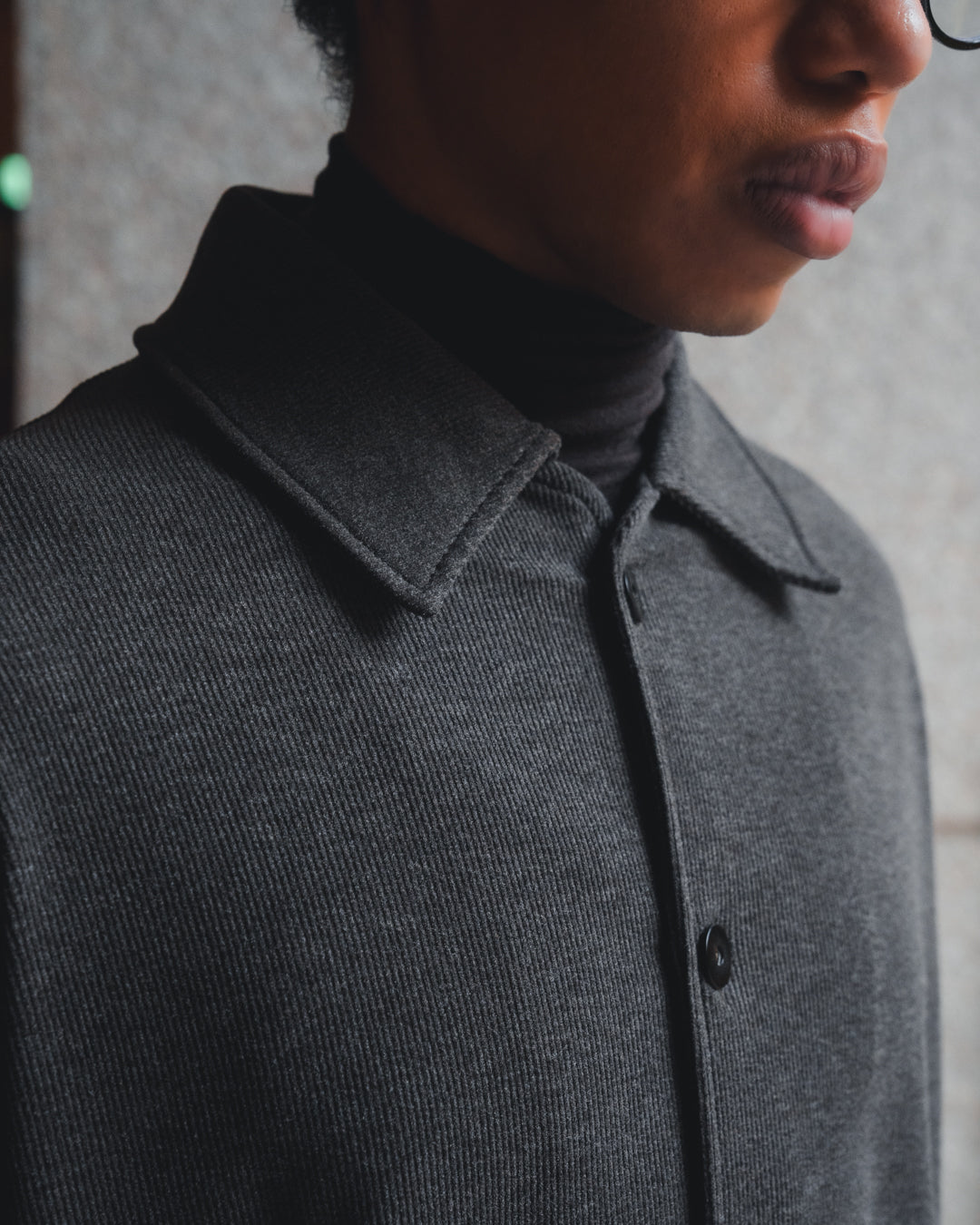 Knit Polo Shirt Cardigan