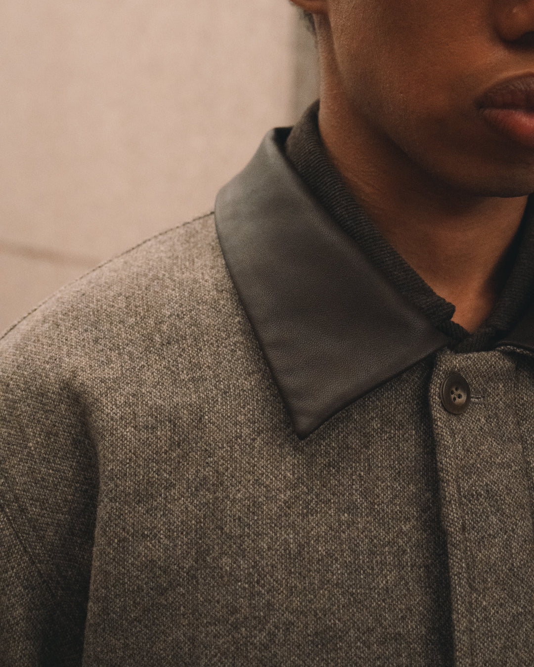 B-6 Wool Tweed PO Zip Blouson