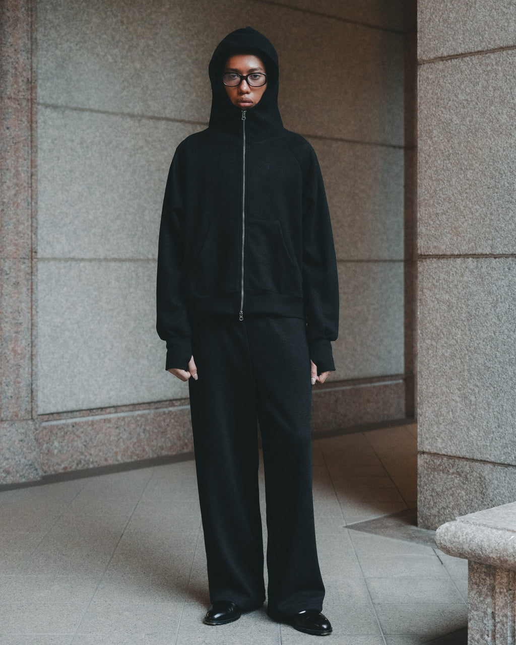 Wool PO Sweat Zip Hoodie