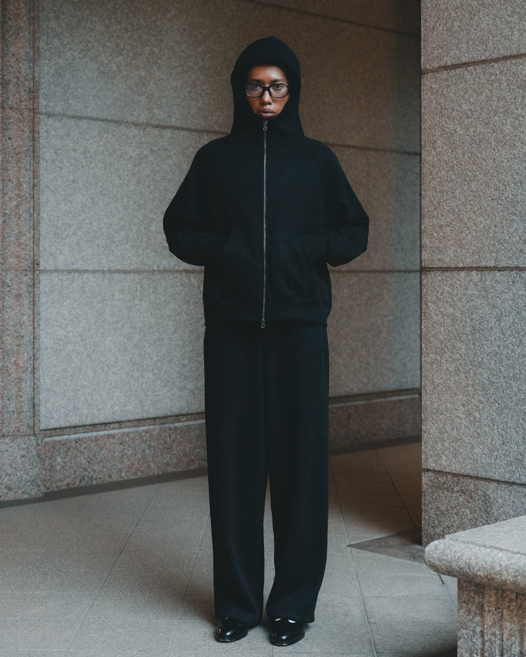 Wool PO Sweat Zip Hoodie