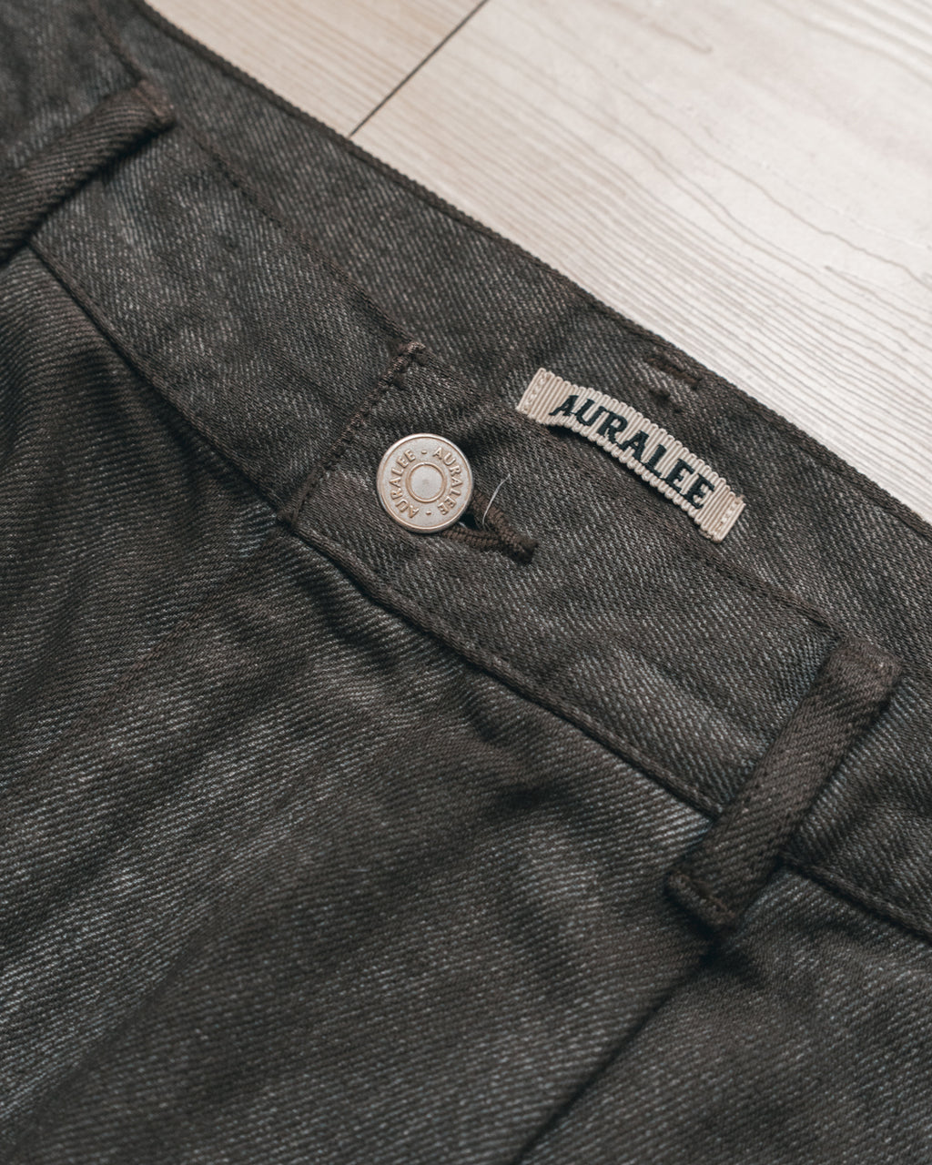 AURALEE - Redye Hard Twist Denim Wide Slacks