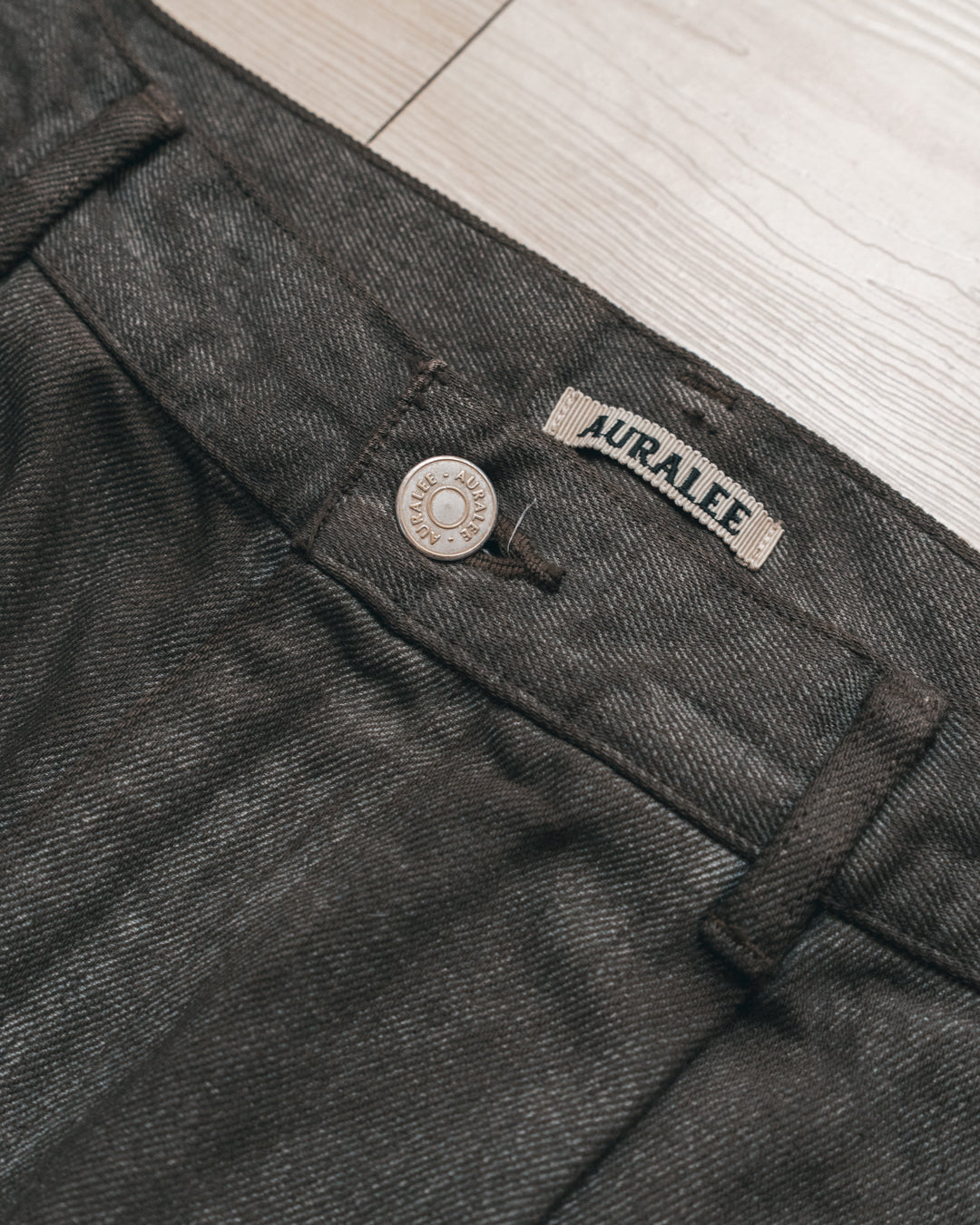 AURALEE - Redye Hard Twist Denim Wide Slacks