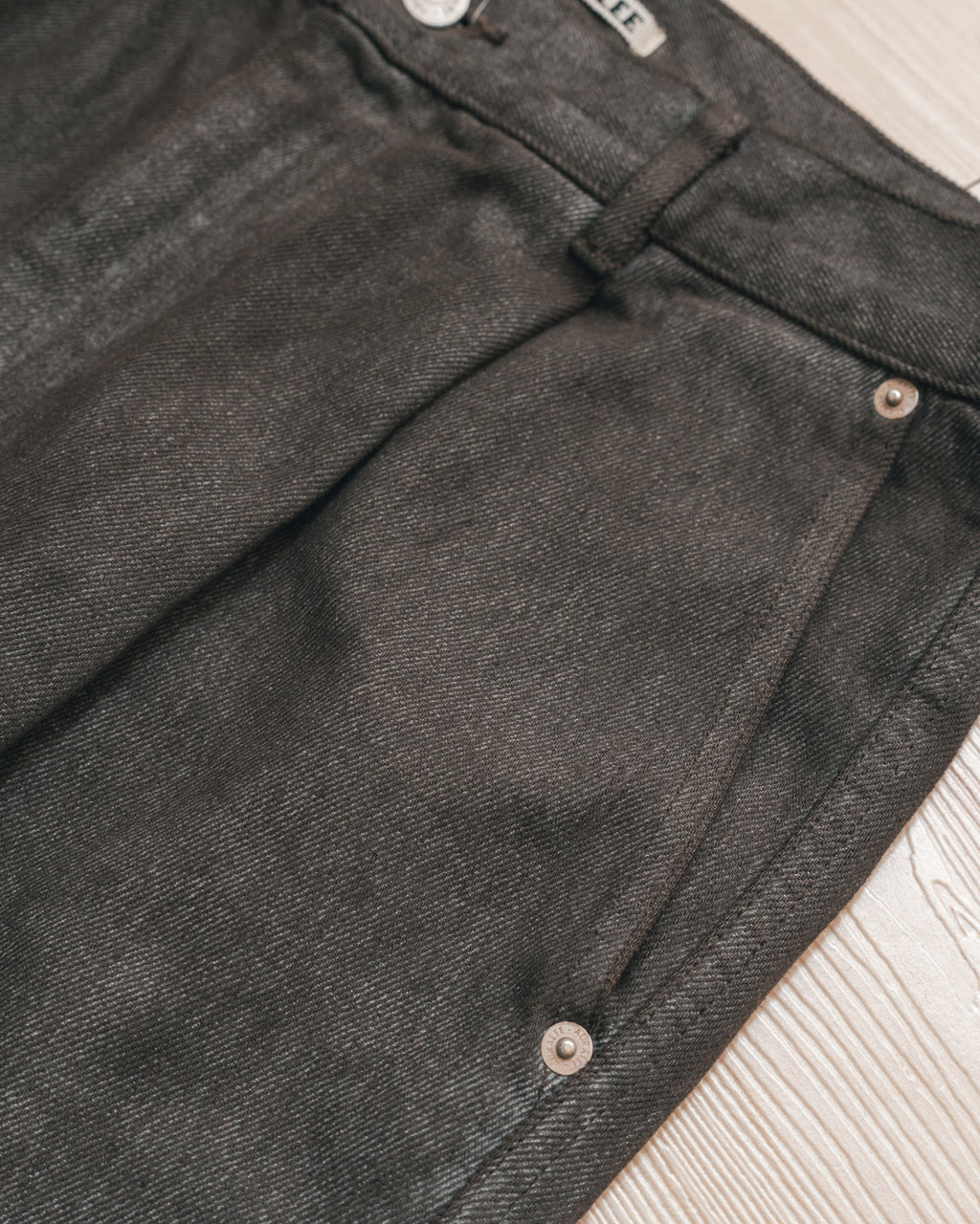 AURALEE - Redye Hard Twist Denim Wide Slacks