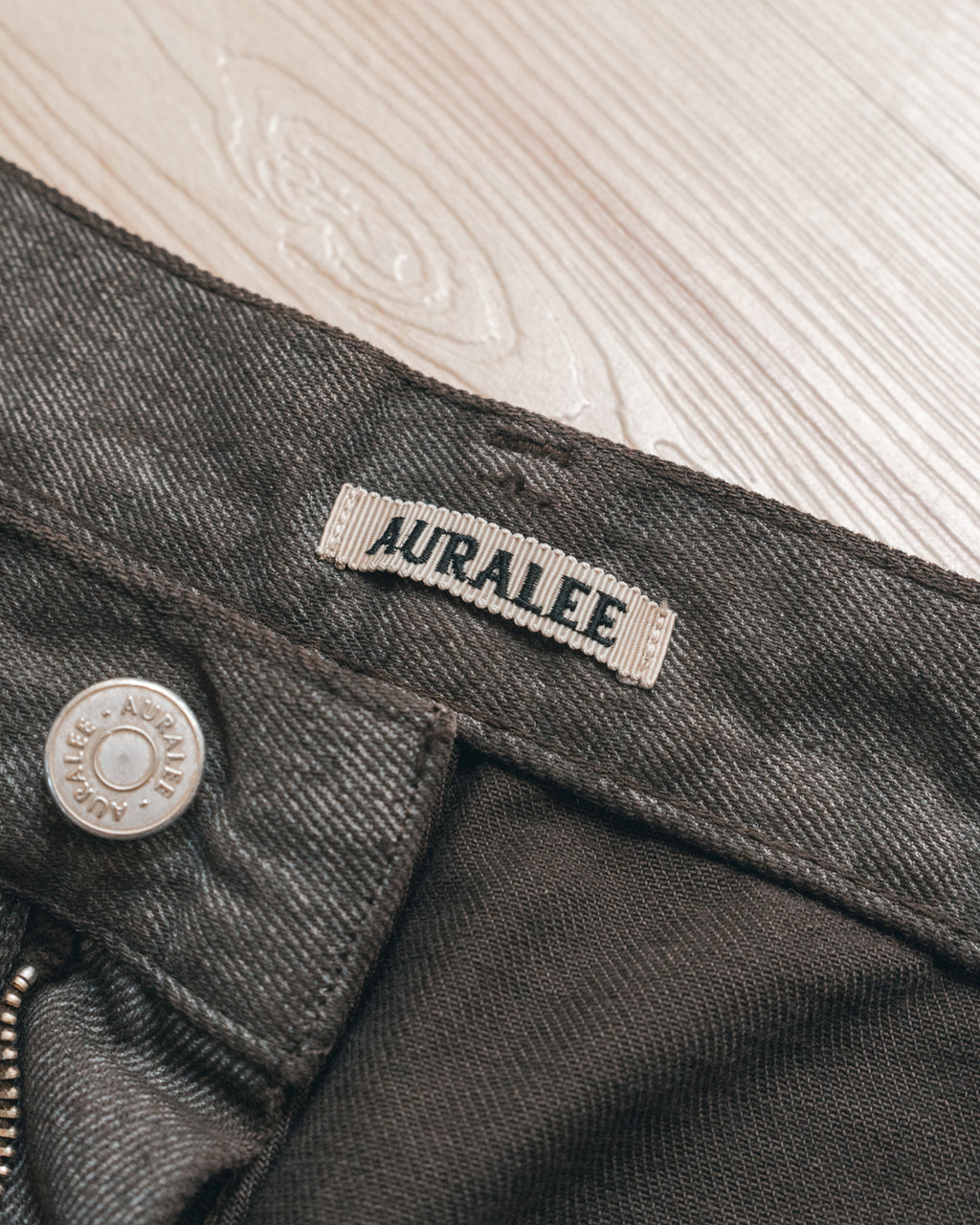 AURALEE - Redye Hard Twist Denim Wide Slacks