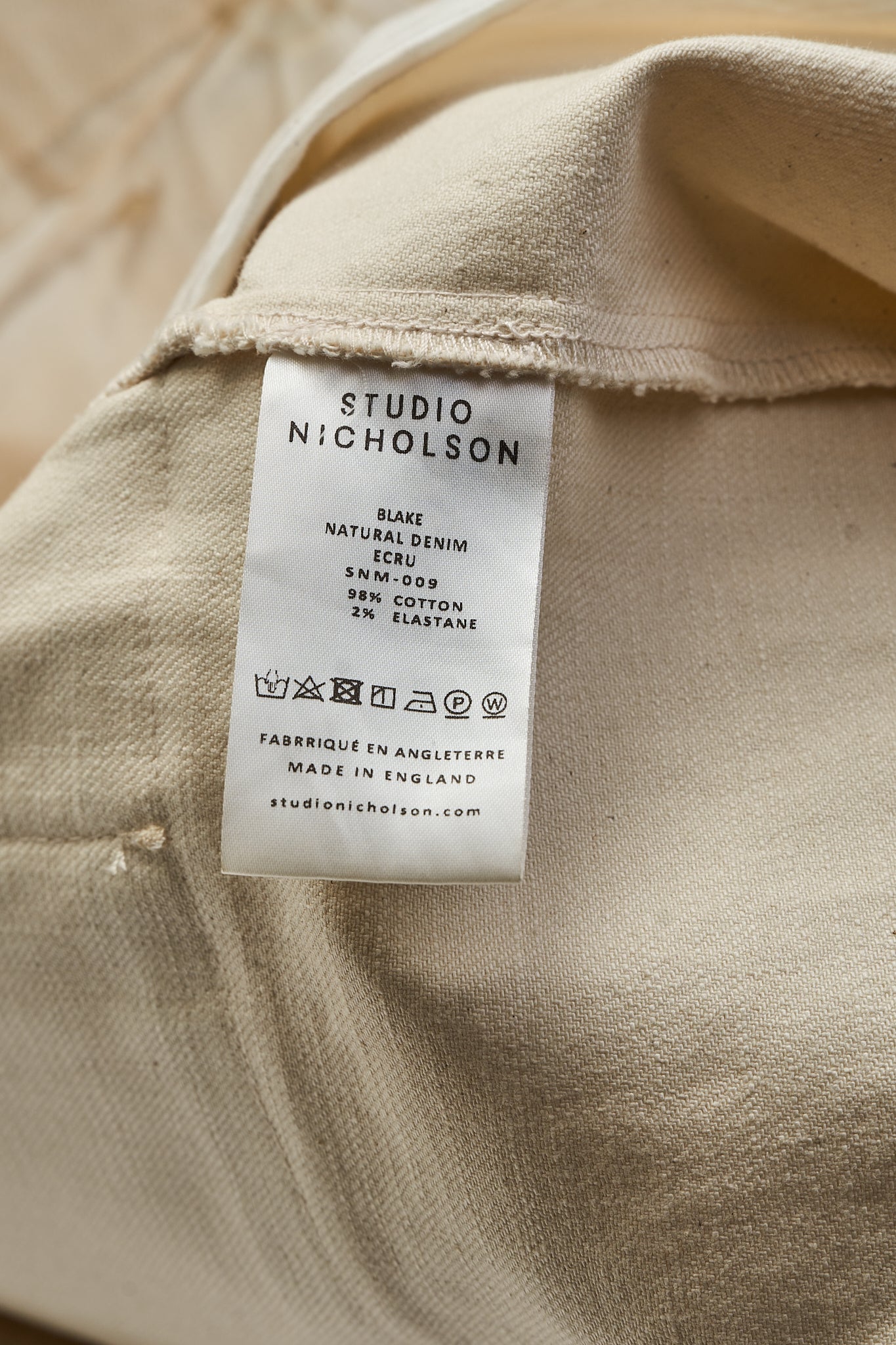 パンツ studionicholson 19ss blake ecru studionicholson 19ss blake ecru STUDIO NICHOLSON - Blake