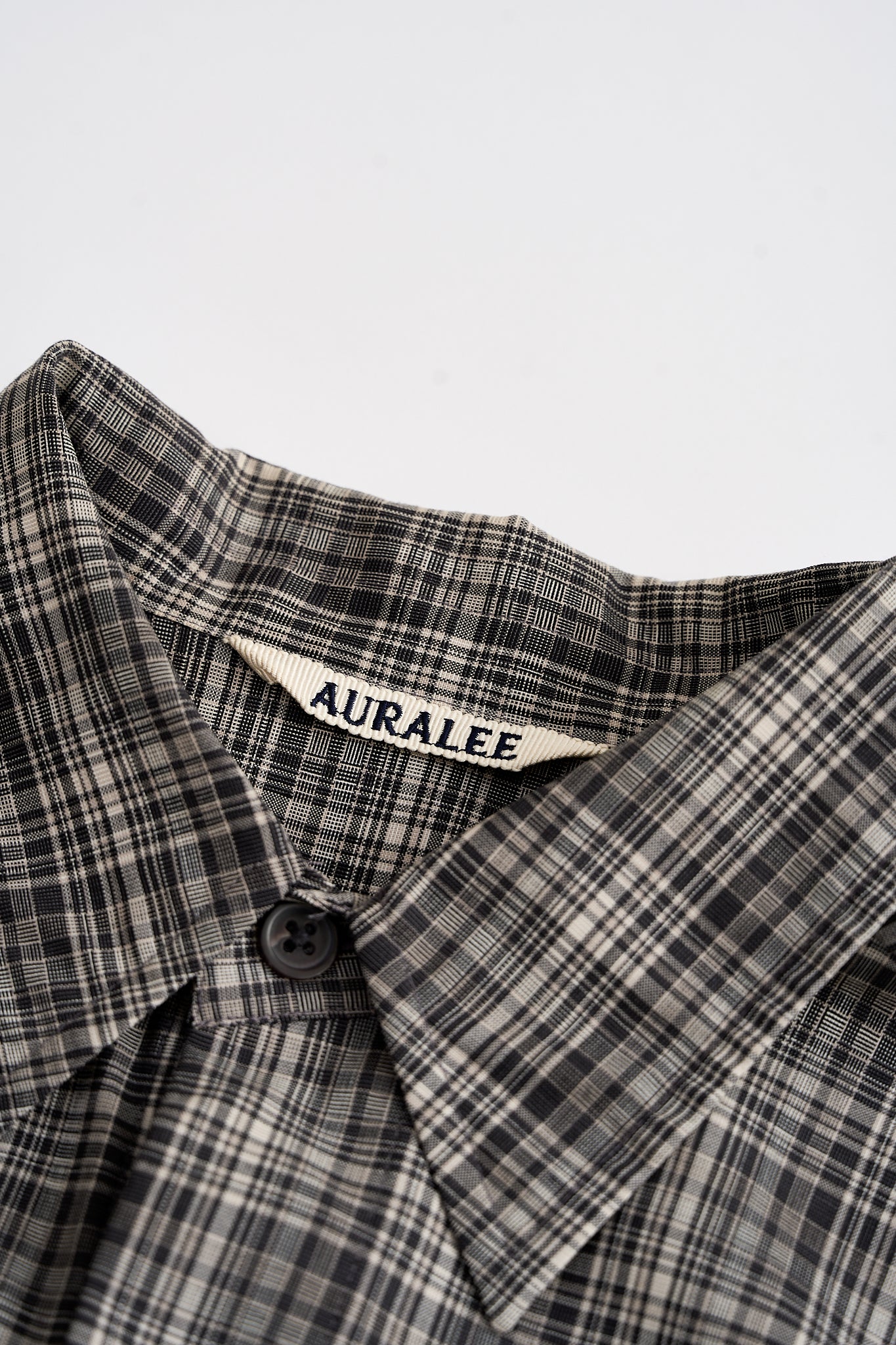 Washable Super Light Wool Check Half Shirt