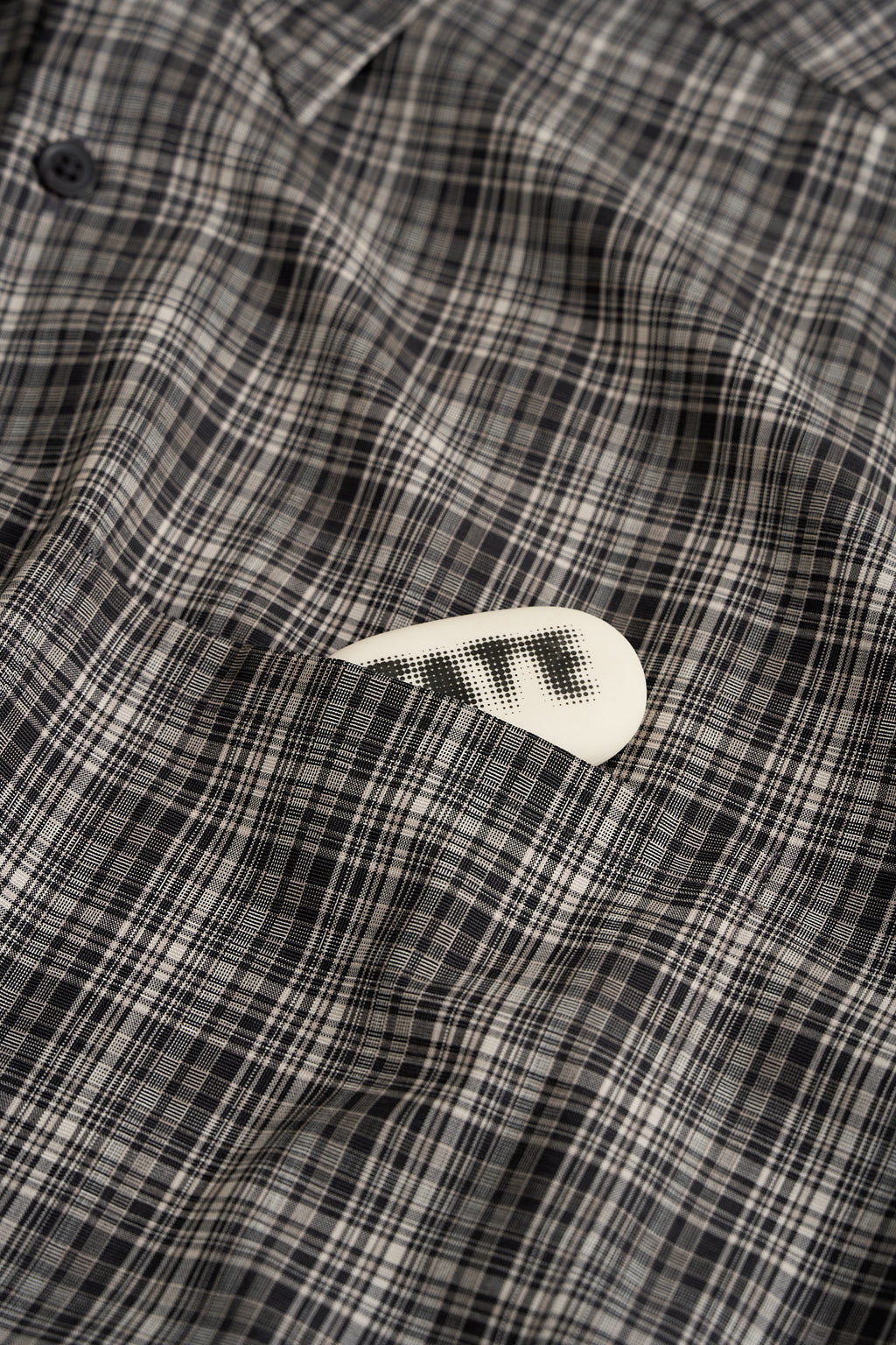 Washable Super Light Wool Check Half Shirt