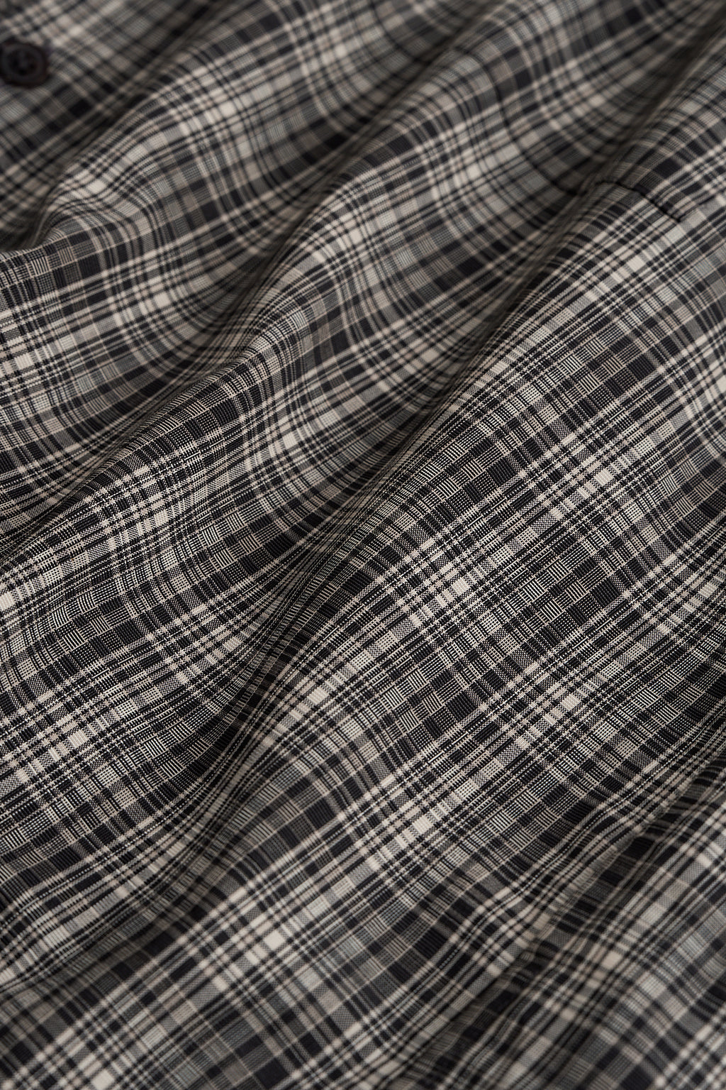 Washable Super Light Wool Check Half Shirt