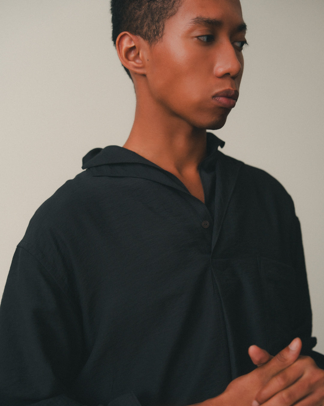 Rayon Washer Skipper Shirt