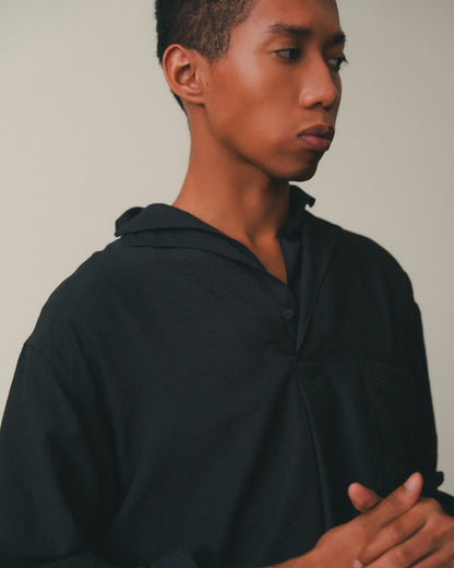 Rayon Washer Skipper Shirt