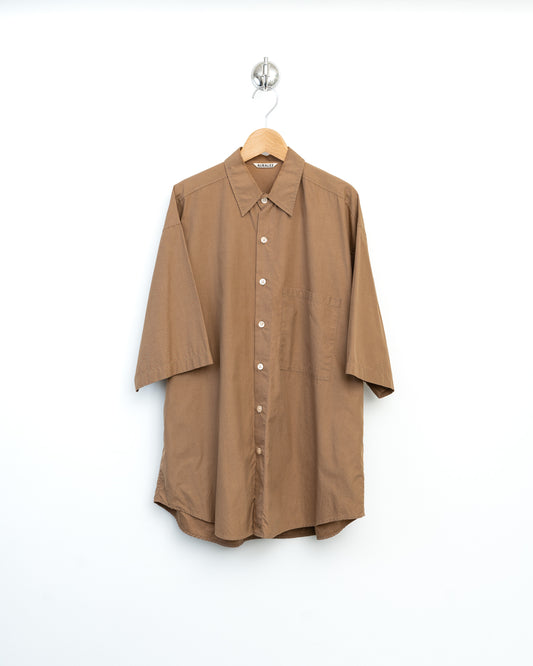 AURALEE - Washd Finx Twill Half Sleeved Big Shirts