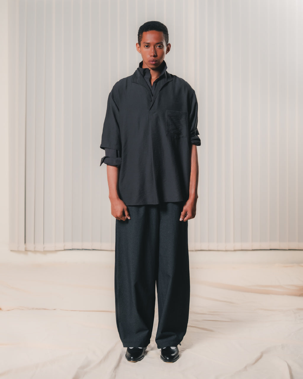 Silk Wool Skipper Shirt