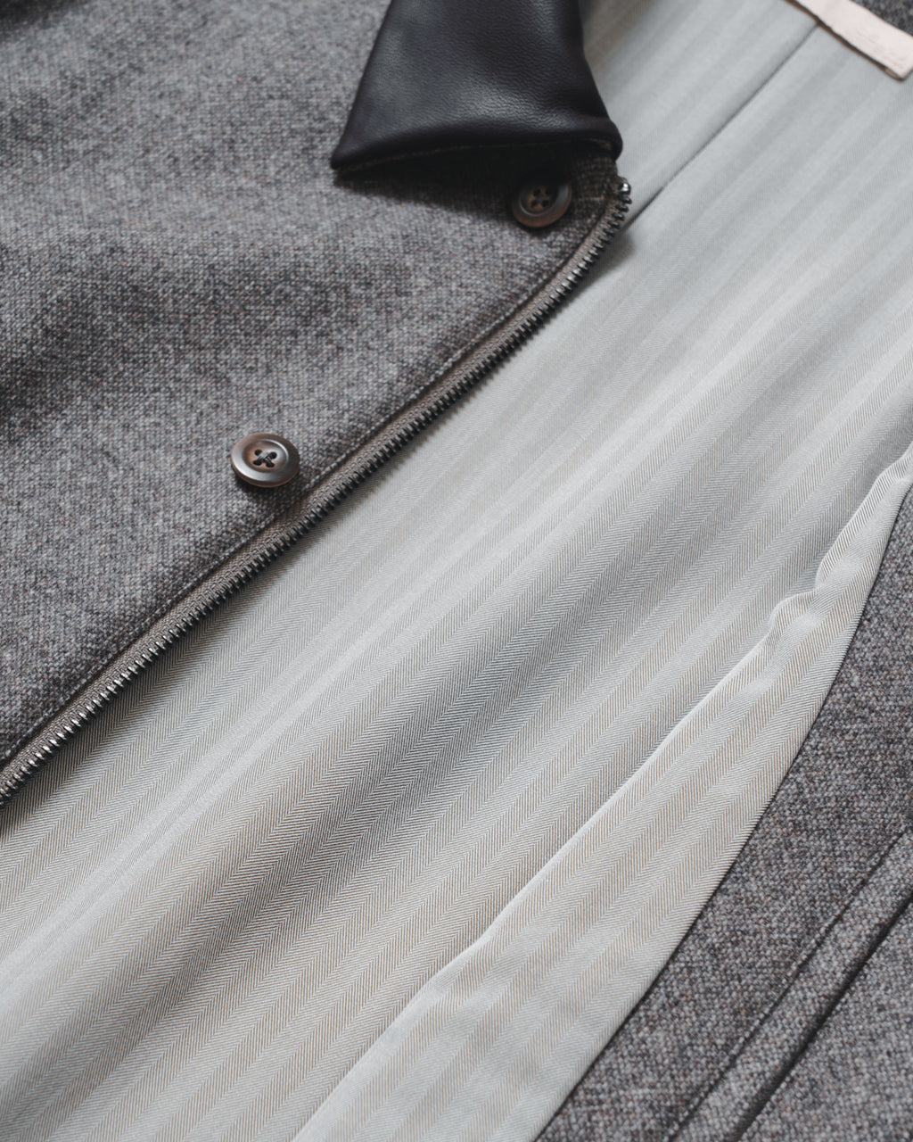 B-6 Wool Tweed PO Zip Blouson