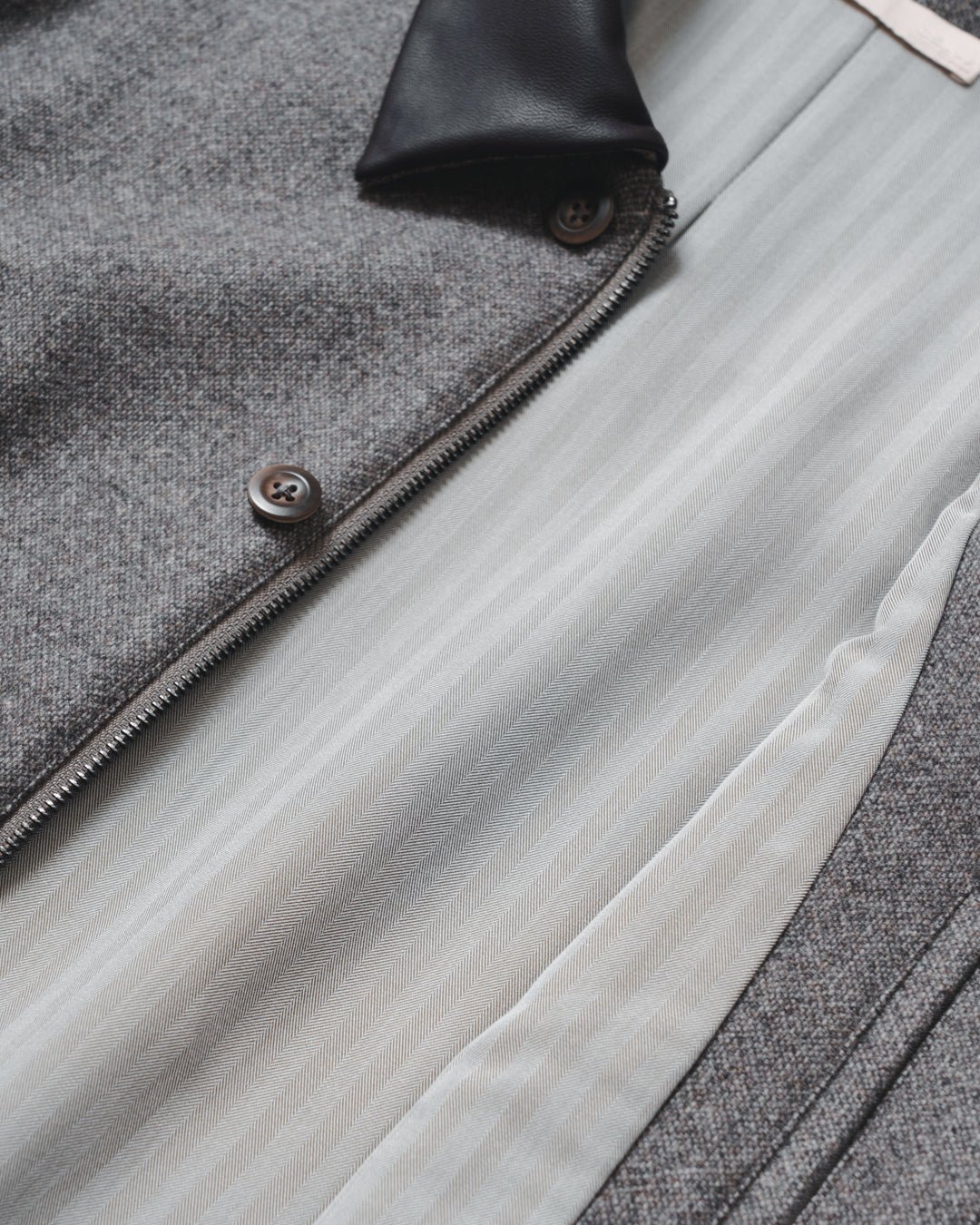 B-6 Wool Tweed PO Zip Blouson