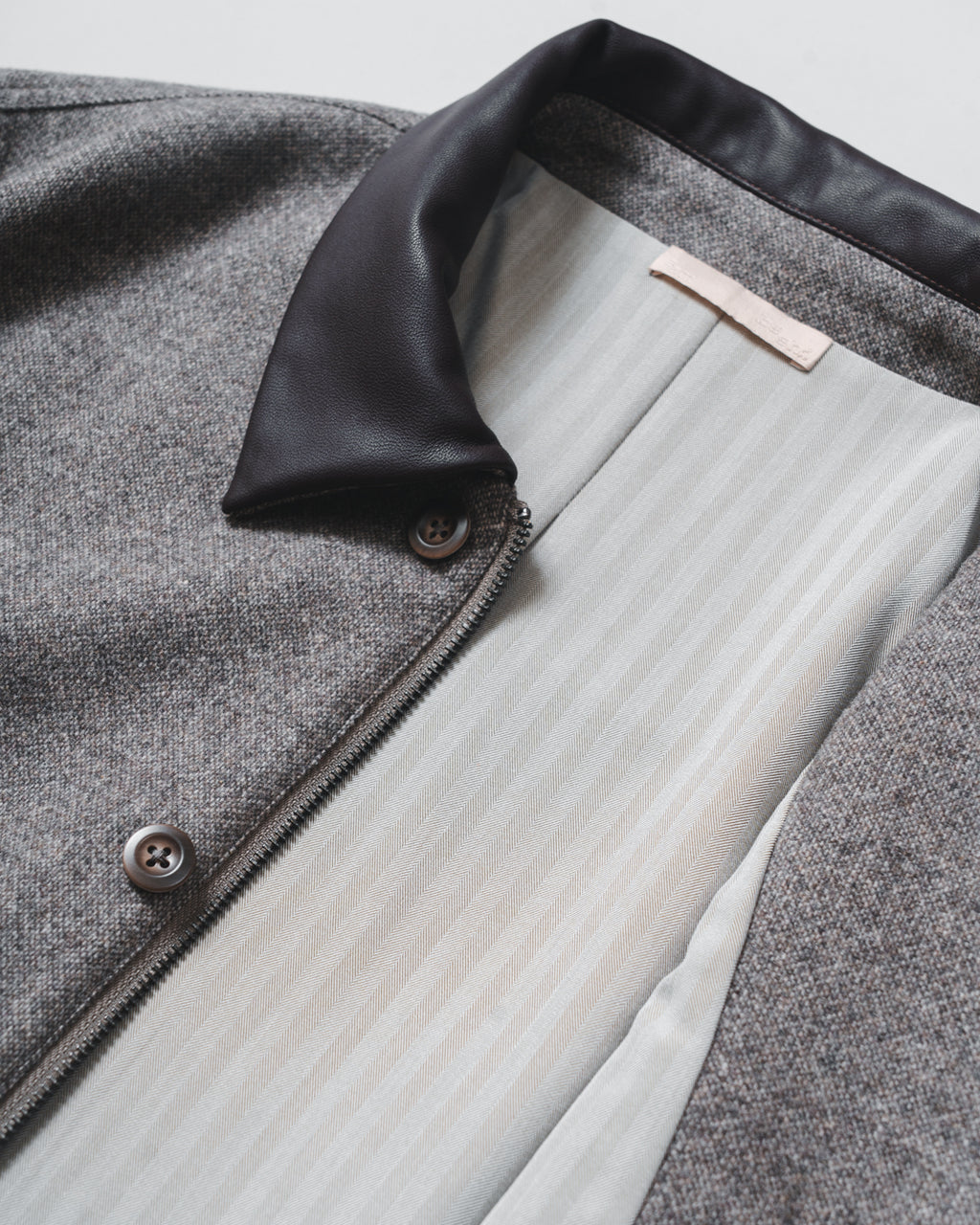 B-6 Wool Tweed PO Zip Blouson