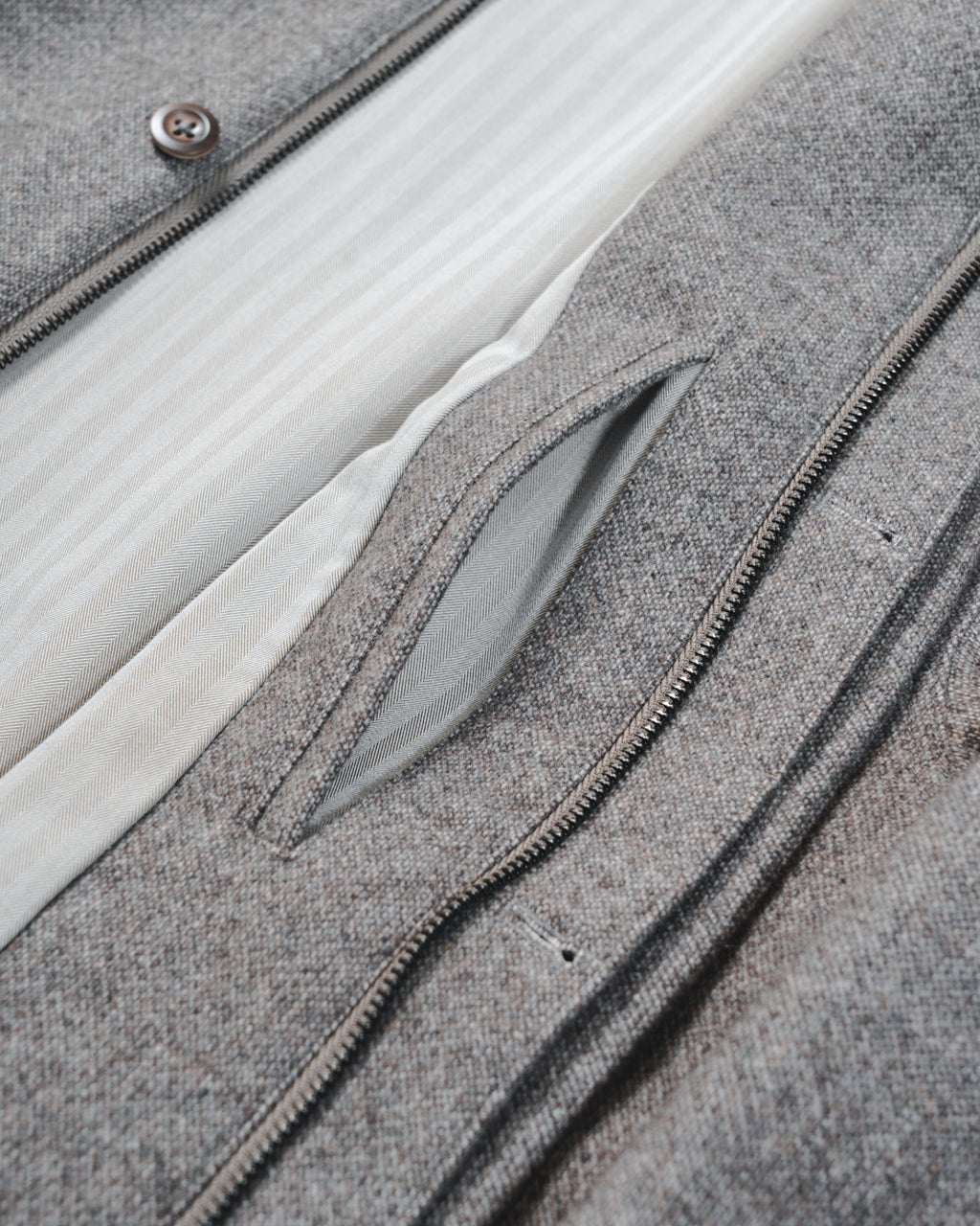 B-6 Wool Tweed PO Zip Blouson